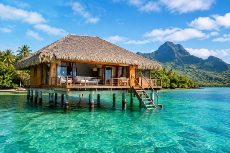 Maison sur pilotis à Tahiti : un habitat entre lagon et nature